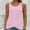 Pink, variant on Tops for Women Trendy Pink Sleeveless Crew Neck Solid Cami Tank Tops Camisole L