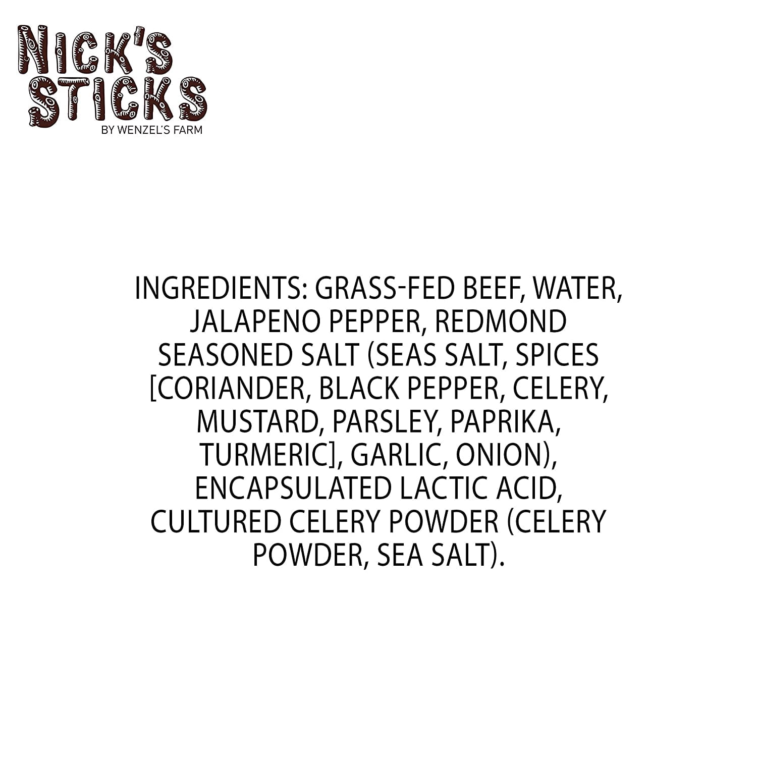 Nicks Sticks Snack Beef Sticks Spicy Grass Fed 1.7 Ounces Pack Of 25