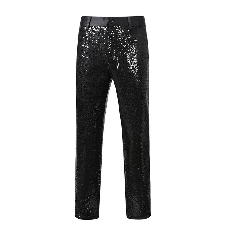 Jxmvoj Men's Cozy Hidden Expandable Waist Dress Pants | Premium Stretch Texture Weave Work to Weekend Pant Performance Shining Piece Black Pants