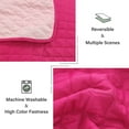 thumbnail image 3 of Exclusivo Mezcla Twin Quilt Set, 2-Piece Lightweight Twin Quilts Soft Bedspreads Bed Coverlets, Hot Pink, 68"x88", 3 of 9