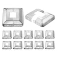 thumbnail image 1 of Cubierta de Base de Poste de 12 Paquetes, 3.25x3.25 (Tamaño Interno 1x1) Falda de Poste de Estilo Dividido, Envoltura de Columna para Cerca de Poste, Barandilla de Cable, Rieles de Escalera, Plata, 1 of 6