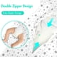 thumbnail image 3 of ANYEDDE Paquete de 2 sacos de dormir para bebé de 3 a 6 meses, pañales de transición con puños extraíbles y cremallera de 2 vías, diseño de estrellas grises, saco de algodón transpirable para recién n, 3 of 5
