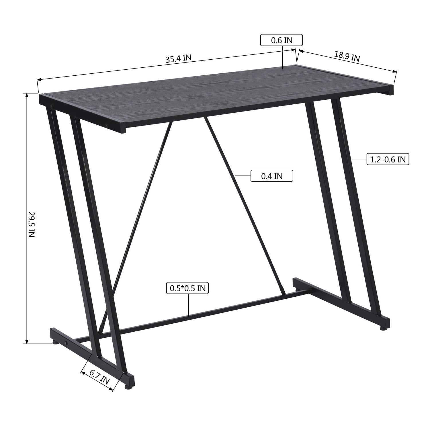 Kepooman Computer Desk Home Office Desk, Industrial Desk Study Writing Table PC Gaming Desk for Home Office Workstation Bedroom, Black Kepooman Computer Desk Home Office Desk, Industrial Desk Study Writing Table PC Gaming Desk for Home Office Workstation Bedroom, Black
