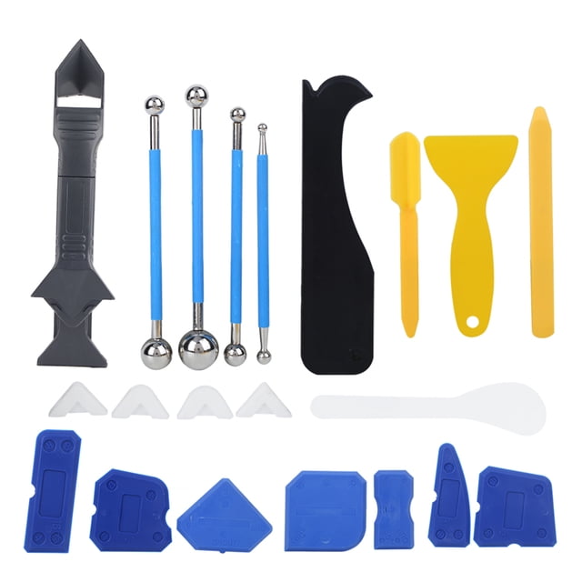 Raspador de sellador de lechada, 22 piezas/juego de esparcidor de sellador de plástico, removedor de sellador de silicona, esparcidor de sellador ultra sensible NikouMX herramienta