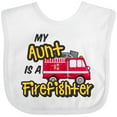 thumbnail image 3 of Inktastic My Aunt is a Firefighter with Fire Truck Boys or Girls Baby Bib, 3 of 4