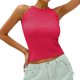 thumbnail image 1 of Top de verano sin mangas de punto para mujer - Camiseta holgada de color liso, 1 of 8