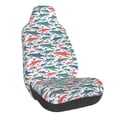 thumbnail image 1 of Wukai Colorful Shark Full Set Car Seat Covers with Soft Padding Universal Auto Front Seats Protector and Cushion Mat, 1 of 5