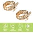 thumbnail image 3 of HAHDAXIA Curtain Tiebacks, 2Pcs Alloy Drapery Holdback Modern Simple Style Curtain Tie Backs Strenchy Wire Rope Curtain Straps for Home Decor (Gold Bee), 3 of 6