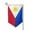 Sharp Corner, variant on Garden Flag Flag Of The Philippines Double Sided Small Yard Holiday Garden Flag for Outside Decor 12.5x18 Inch Fillet