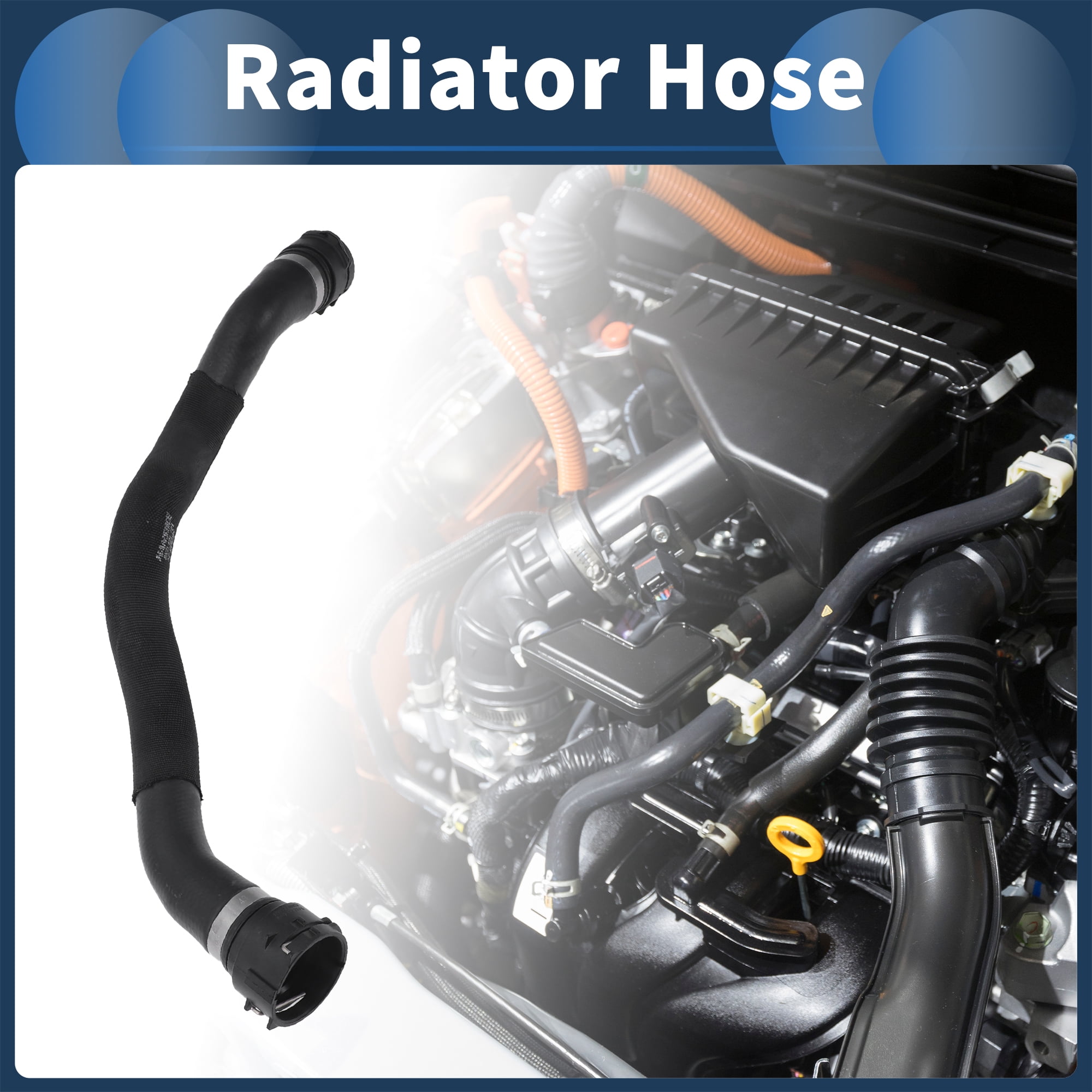 Unique Bargains Radiator Hose for Audi Q5 2.0L 2011-2012 Black Rubber Coolant Pipe