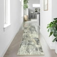 thumbnail image 5 of Moynesa 2'x6' Modern Abstract Gray Bathroom Runner Rug,Washable Long Hallway Rug Runner, Soft Non Slip Blue Floor Accent Carpet Runner for Entryway Kitchen Laundry Room Doorway Bedroom, 5 of 7