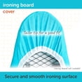thumbnail image 3 of oliso Ironing Board Cover, Durable 100% Cotton Lined with Professional Grade Felt pad - Fits Standard 54” x 15" Boards, a Wide Elastic Edge, Two Adjustable Straps for Secure Fit (Turquoise), 3 of 8