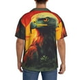 thumbnail image 3 of Balery Hawaiian Style Bald Eagle Camisa Casual de Manga Corta con Botones para Hombre, Texturizada, Estilo Cubano, para Playa, Verano-Small, 3 of 5