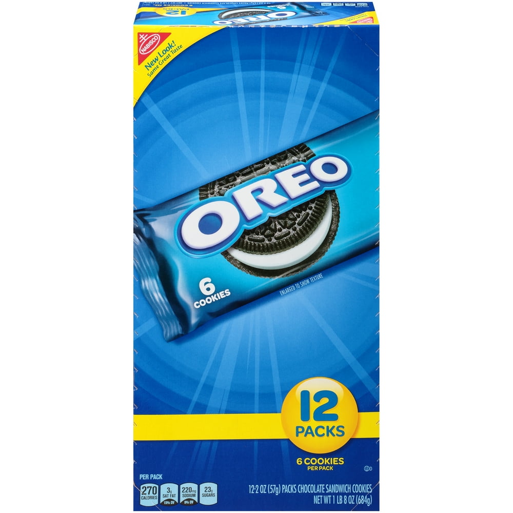 Nabisco Oreo Chocolate Sandwich Cookies, 2 Oz., 12 Count