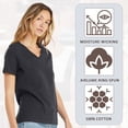 thumbnail image 6 of BELLA + CANVAS Women’s Jersey V-Neck T-Shirt, Assorted Short Sleeve Shirts 100% Ring-Spun Cotton Bulk V-Neck Tee, Mix Tees (Dark Color 6 Pack, L), 6 of 8