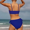 thumbnail image 4 of Big Girls Swimsuit print Two Piece bikini set Bathing Suit solid color Sleeveless with briefs For Beach Pool Surfing, 4 of 8