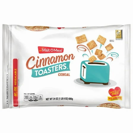 Malt-O-Meal Cinnamon Toasters Breakfast Cereal, Family Size Cereal Bag Pack of 2