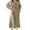 Khaki, variant on Sakmal Plus Size Moomoo Nightgownss Women Long Sleeve Flannel Fleece Nightshirt Long Solid Nightgowns for Women Free Size