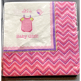 thumbnail image 2 of Shower with Love Girl Chevron Polka Dot Baby Shower Party Paper Beverage Napkins, 2 of 3