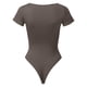 thumbnail image 4 of Body de mujer con cuello cuadrado y canalé - Ropa de yoga sin espalda, material de poliéster, diseño sexy para la playa/vacaciones, tallas S-L (detalles de busto/longitud), 4 of 5