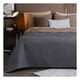 thumbnail image 1 of Edredón Ligero Real Textil + 2 Fundas de Almohada, Juego de Colcha Matrimonial, Color Gris Oscuro/Cafe, 1 of 9