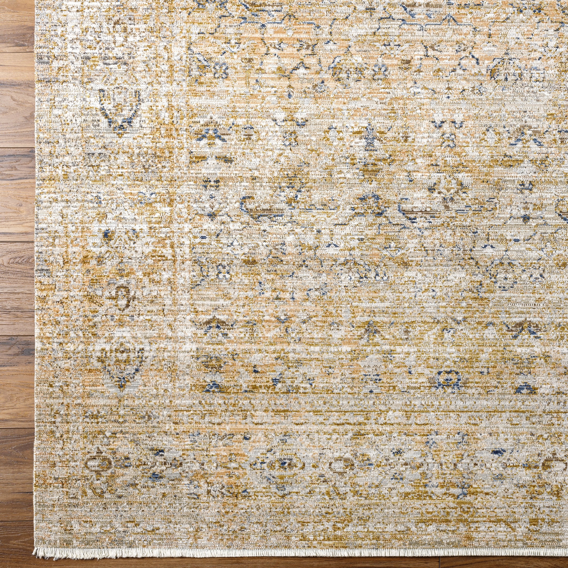 Livabliss x Becki Owens Ren Damask Washable Area Rug ,9' x 13'1",Distressed Brown