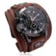 thumbnail image 4 of Vintage Black Brown Genuine Men Leather Pointer Belt Strap Punk Watch Bracelet & Bangles For Women Male Jewelry, 4 of 5