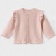 thumbnail image 4 of Abrigo informal de manga larga sin capucha y chaquetas para mujer y niño, abrigo para bebé, moda de otoño y primavera, blusa de manga acampanada con cuello con volantes y jersey, top de poliéster para, 4 of 7