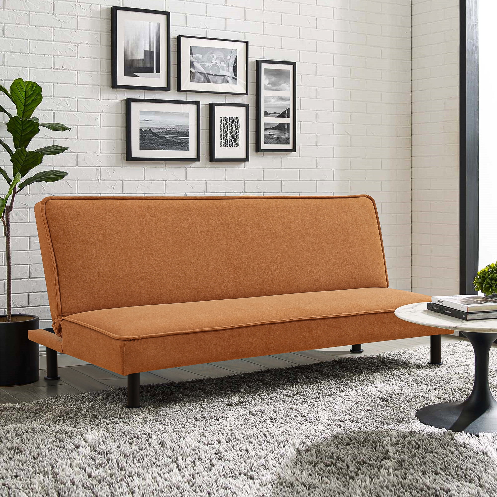 Kadyn Futon Sofa Bed, Convertible Futon for Living Room, Futon Sleeper Sofa, Light Coffee