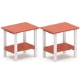 thumbnail image 5 of OTSUN Adirondack Outdoor Side Table Set of 2, 16" HDPE Patio Side Table with Shelf, Weather Resistant Easy Maintenance for Backyard Pool Porch Garden & Lawn, 5 of 8