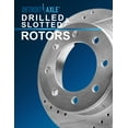thumbnail image 4 of Detroit Axle - 14.29" inch Front Brake Kit for Ford 2013-2022 F-250 F-350 Super Duty 4WD, 2013-2016 F-450 Super Duty, Drilled and Slotted Disc Brake Rotors Ceramic Brakes Pads Replacement, 4 of 8