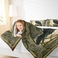 thumbnail image 4 of jejeloiu Boho Bohemian Theme Queen Comforter Set,Black Bird Raven Crow Bedding Comforter Set For Men Women Reversible 3 Pieces, 4 of 8