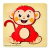 Spark Create Imagine 4-Piece Wooden Monkey Mini Puzzle