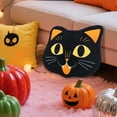 thumbnail image 4 of PEIBang Halloween Black Cat Throw Pillow,Soft Cat Stuffed Pillow,Halloween Decorative Pillows Cushion for Sofa Couch Bedroom, 4 of 8