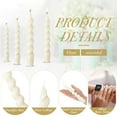 thumbnail image 3 of 4 Pcs Spiral Taper Candle 7 Inch Twisted Long Wax Dinner Candlestick for Fall Halloween Christmas Holiday Valentines Wedding Birthday Shower Table Decor(White,Solid), 3 of 31