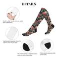 thumbnail image 5 of Lsque Rose Flowers Pattern Sport Compression Socks for Men & Women 15-20 mmHg Knee High Nurse Pregnant Running Medical and Travel Athletic, 5 of 6