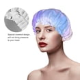 thumbnail image 4 of YFYANG Women's Double Waterproof Shower Cap, Dream Watercolor Patterns Reusable Hair Cap for All Hair Styles and Head Sizes, 4 of 9