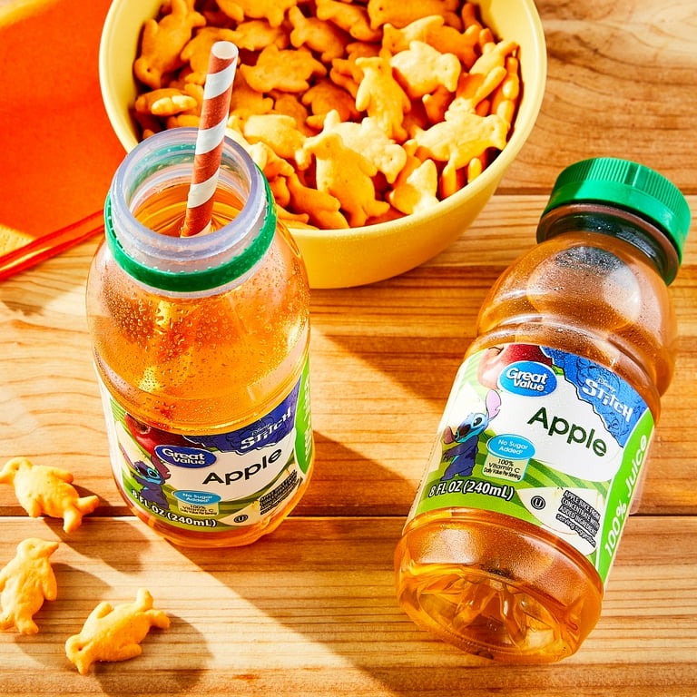 Great Value Apple Juice fl oz Count No Sugar Added 100% Juice