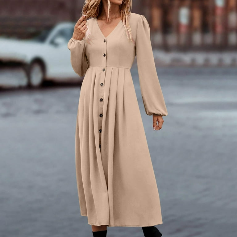 V neck clearance plain maxi dress