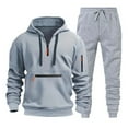 thumbnail image 5 of ibiyuan Track Suits for Men Set Workout Long Sleeve Hoodies and Sweatpants Jogging Suits Baggy Y2k Activewear Sports,2PCS,GY1, 5 of 5