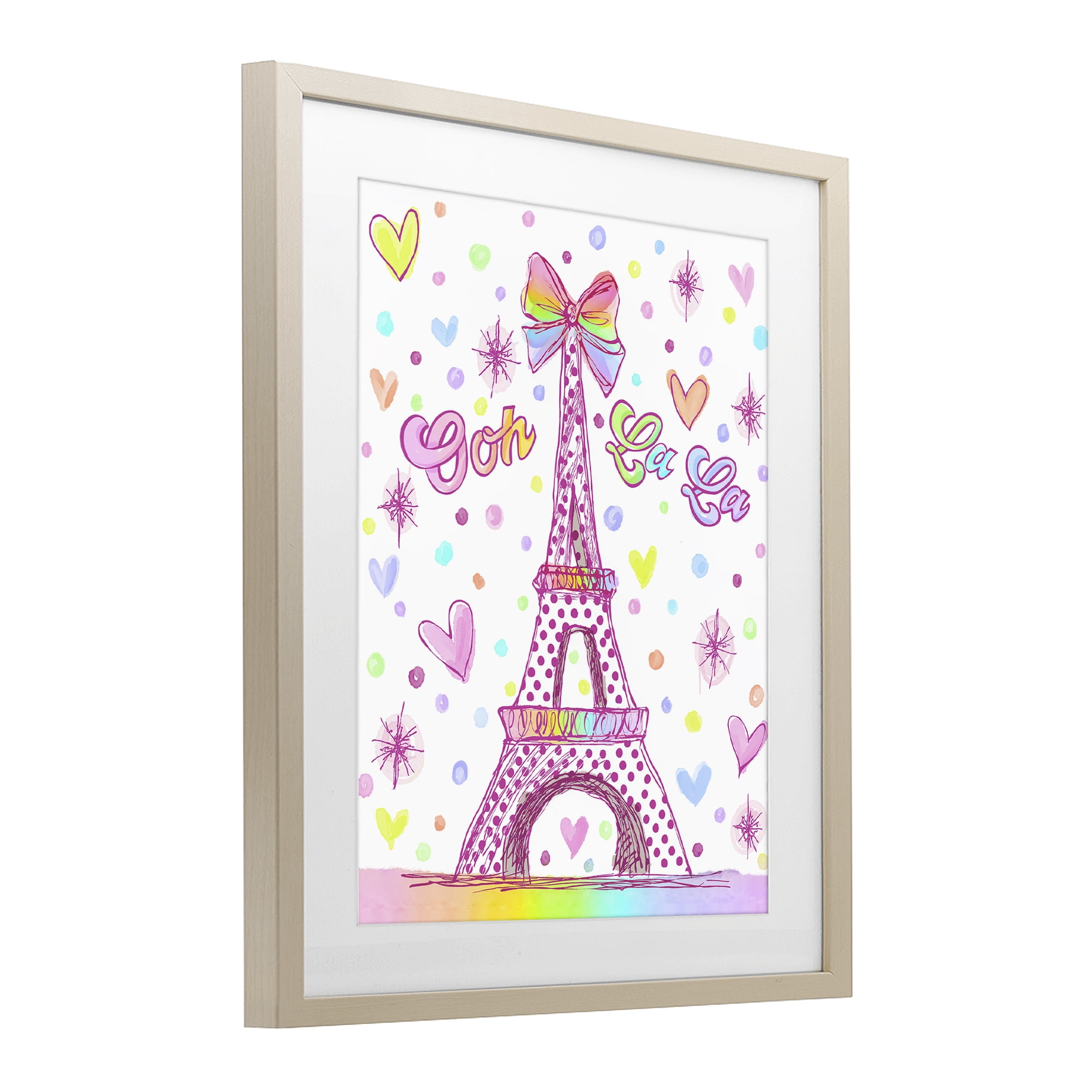 Stupell Industries Bright Pastels Eiffel Tower Birch Framed Print Under Glass, design by Jess Stempel
