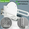 thumbnail image 2 of Petoto 2 Pcs Handicap Toilet Grab Bar 23.6 Inch, Flip Up Bathroom Grab Bar Safety Handrails for Elderly Disabled Pregnant, 2 of 9