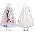 thumbnail image 4 of 1 Pcs Hanging Towels, Dish Towels Unicorn and Mermaid Absorbent Hand Towels with Hanging Loop Washcloth for Bathroom Kitchen, 4 of 7