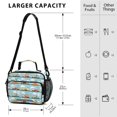 thumbnail image 4 of FORMRS Student Insulated Lunch Bag with Shoulder Strap Reusable Cooler Box for School, Cartoon Train Pattern, 4 of 9