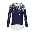 thumbnail image 4 of Favoffer Girls' Gradient Lace Hem Top Long Sleeve Crewneck Shirt Fall Casual Sports Play Photo Outfit, Kid 4-15 Years, 4 of 6
