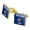 Gold, variant on Wisconsin State Flag Square Cufflink Set - Silver or Gold