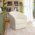 thumbnail image 6 of DHP Corie Round Swivel Accent Chair, Ivory, 6 of 9