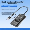 thumbnail image 5 of External Sound Card USB Type-C Audio Interface, 7.1 Channel Voice Changer Adapter with 3.5mm Jacks, Volume  Mute for PC Gaming Live Streaming, 5 of 5