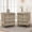 Natural+White,Set of 2, variant on Farmhouse Nightstands with 4 Drawer,Wood Storage End Table with Hidden Pull-Out Shelf, Large Side Table with 4 Solid Wood Feet and Metal Handle,Easy Assembly,Light Brown