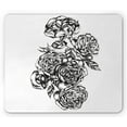 thumbnail image 1 of Floral Mouse Pad, Monochrome Flowers Arrangement Romantic Roses and Leaves, Rectangle Non-Slip Rubber Mousepad, Charcoal Grey and White, by Ambesonne, 1 of 2